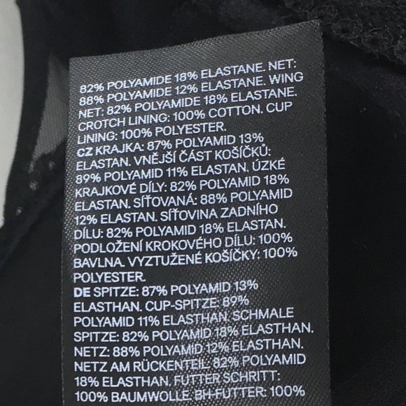 Sexy H&M Lingerie Teddy Black Lace Mesh Push up - Picture 9 of 10